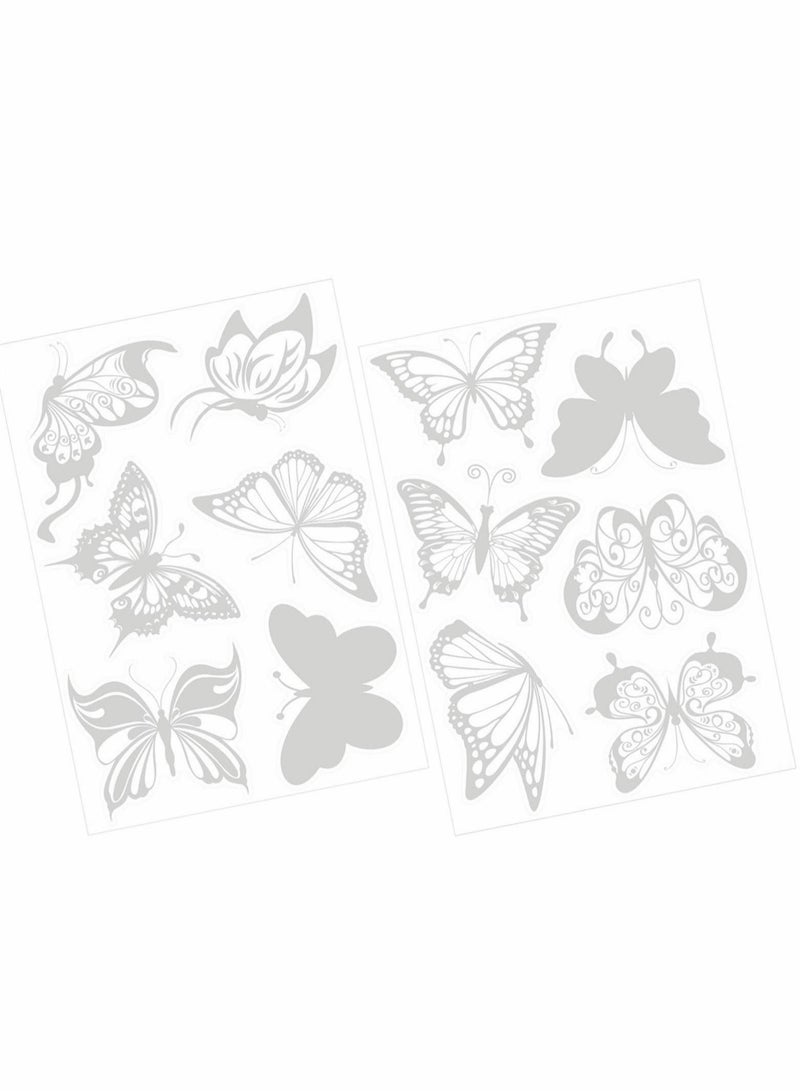 Captaintech Butterfly Static Window Clings Anti Collision Window Decals for Bird Strikes, Glass Alert Stickers, Stop Birds Flying into Windows, Set of 24 - Image 1