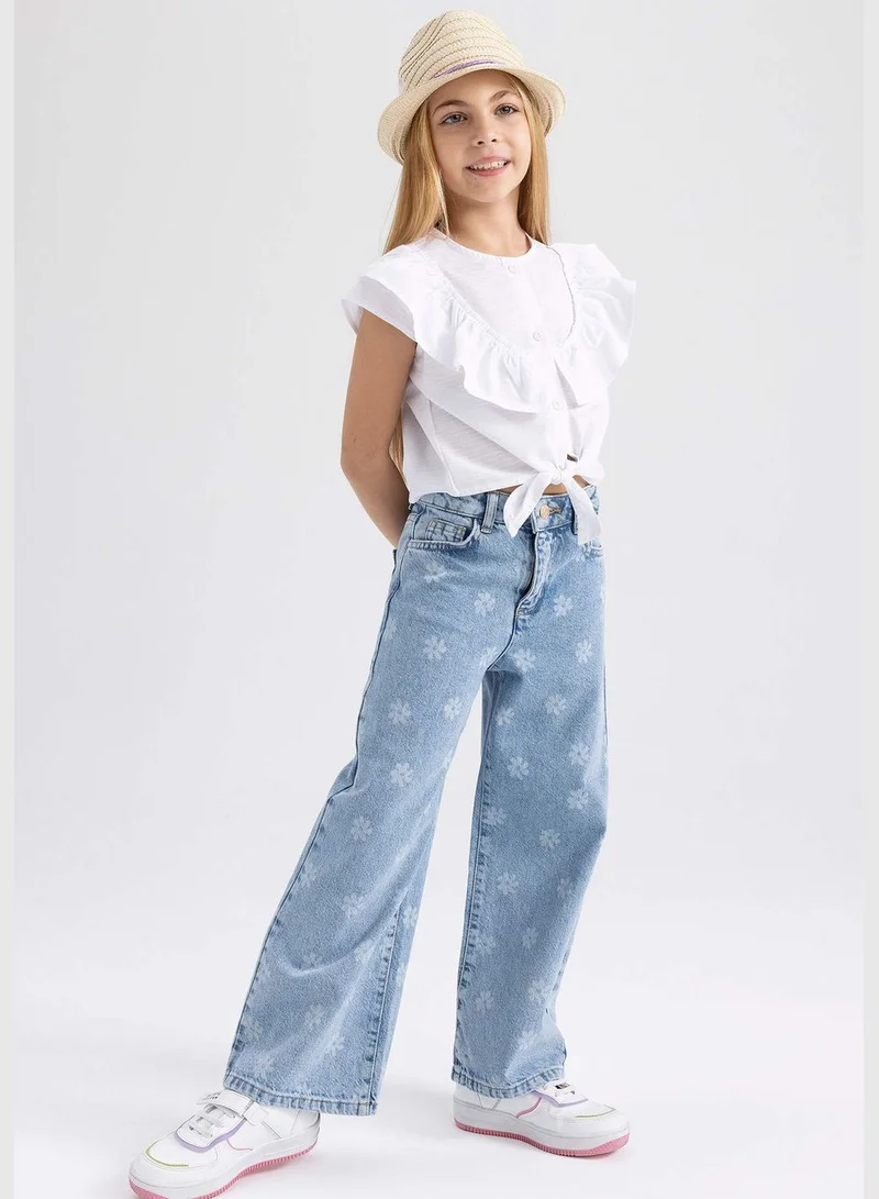 DeFacto Girl Wide Leg Denim Trousers