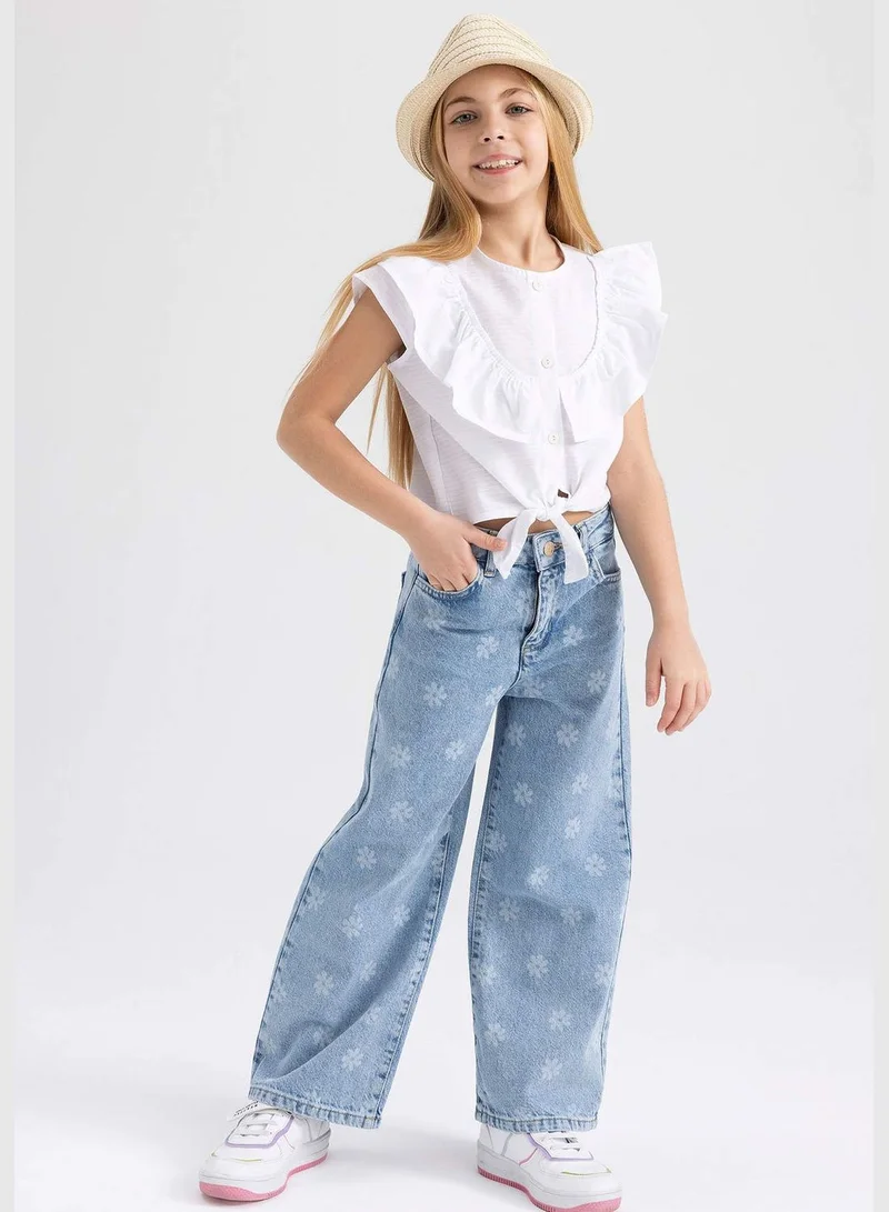 DeFacto Girl Wide Leg Denim Trousers