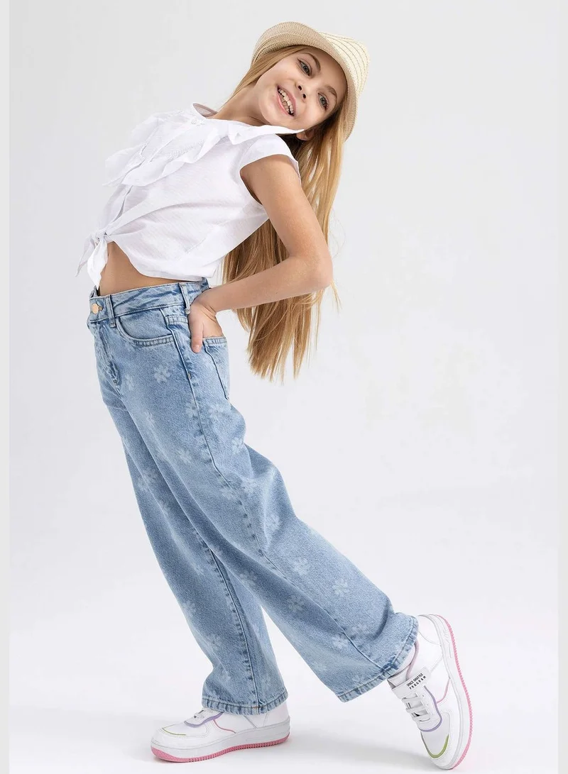 DeFacto Girl Wide Leg Denim Trousers