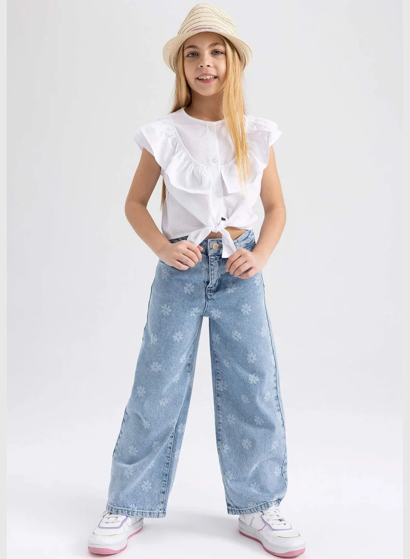 DeFacto Girl Wide Leg Denim Trousers