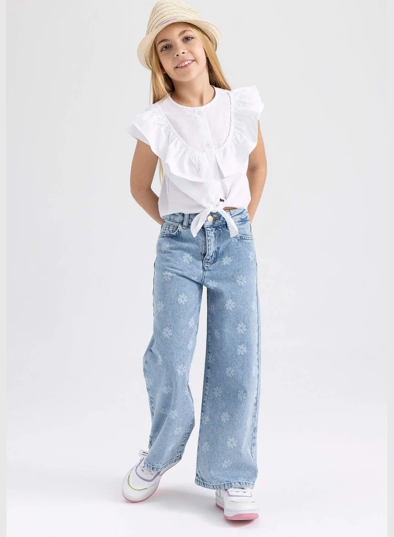 DeFacto Girl Wide Leg Denim Trousers