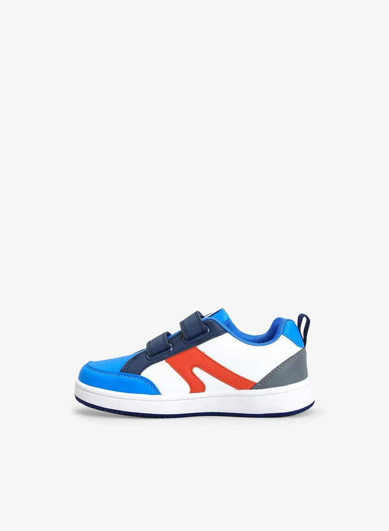 Bonfino Bonfino 37 Printed Velcro Closure Sneakers - White/Blue
