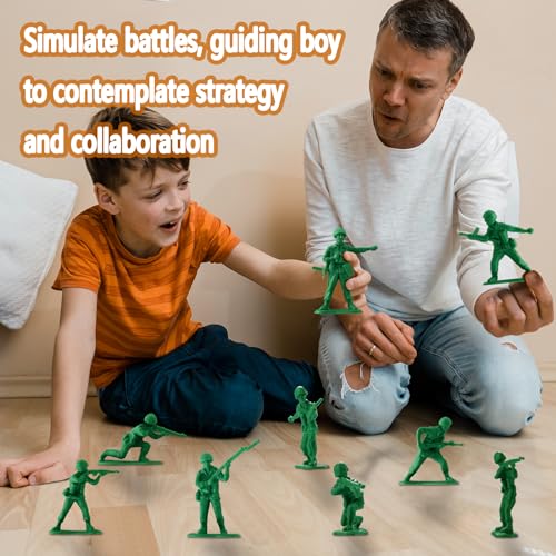 HAPTIME Toys for Boys, Toy Soldiers Set (50 pcs ) , Green Army Men Action Figures, Plastic Military Toys - Inspire Creative Play and Learning Adventures for Kids - Image 5