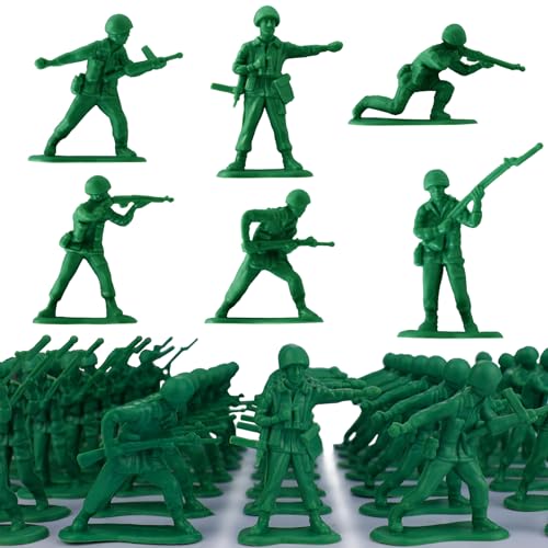 HAPTIME Toys for Boys, Toy Soldiers Set (50 pcs ) , Green Army Men Action Figures, Plastic Military Toys - Inspire Creative Play and Learning Adventures for Kids - Image 1