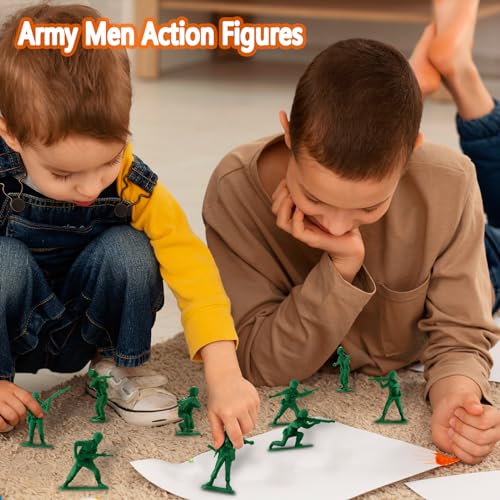 HAPTIME Toys for Boys, Toy Soldiers Set (50 pcs ) , Green Army Men Action Figures, Plastic Military Toys - Inspire Creative Play and Learning Adventures for Kids - Image 4