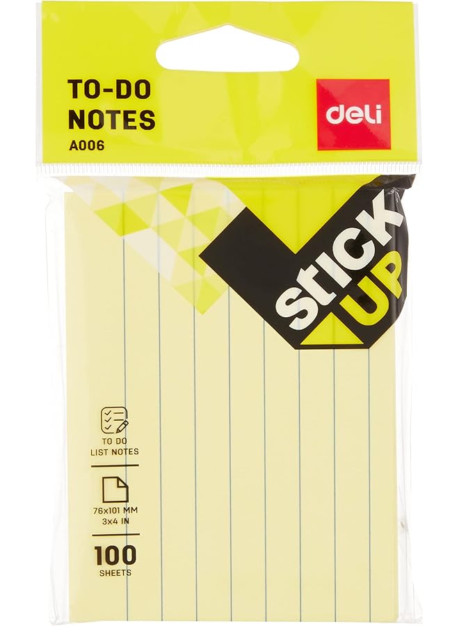 ديلي Ea00652 Stick Up To Do Notes 100 Sheets مقاس 76×101 مم متعدد الألوان قطعة واحدة - Image 1