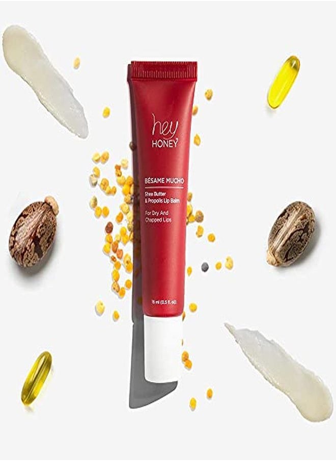 Hey Honey Besame Mucho Shea Butter & Propolis Lip Balm | For Cracked And Chapped Lips. 0.5 Oz.  - Image 5