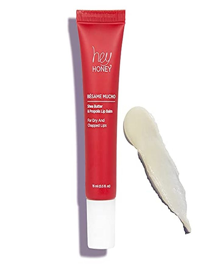 Hey Honey Besame Mucho Shea Butter & Propolis Lip Balm | For Cracked And Chapped Lips. 0.5 Oz.  - Image 1