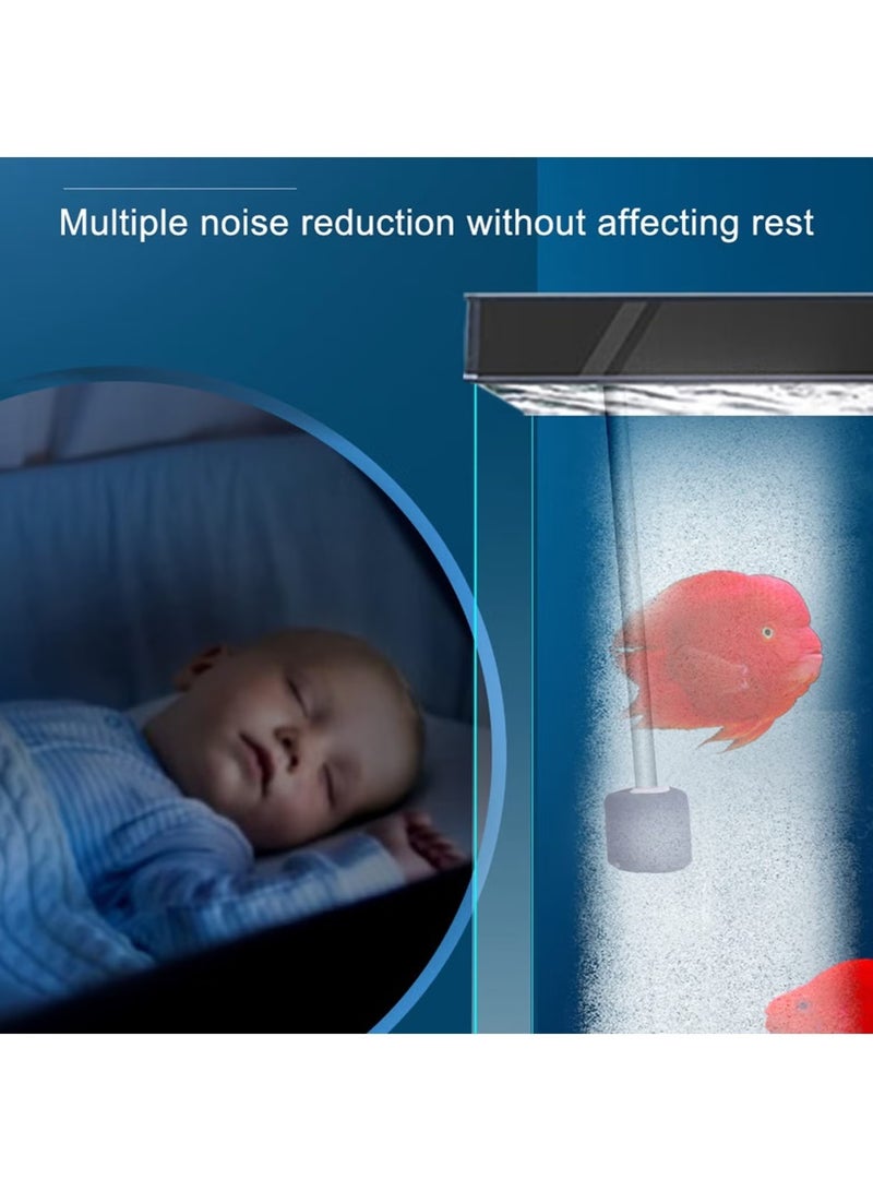 GMORO Mini USB Fish Tank Air Pump, Ultra Silent Aquarium Air Aerator with Air Stone, Portable Oxygen Bubbler, Energy Saving, High Efficiency, 1W-2W, Includes Silicone Tube - Image 5