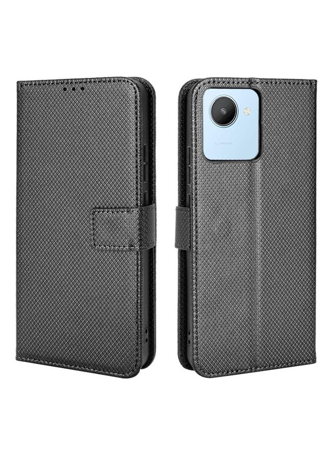 S-TOP Case For Realme C30 4G Diamond Texture Leather Phone Case - Image 2