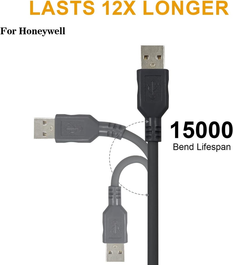 كابل USB للماسح متوافق مع ماسح الباركود هونيول 1900G 1200G 1300G 1400G 1500G 1911i 1280i cbl-500-300-s00 (2م/6.56قدم منفذ USB مستقيم) - Image 4