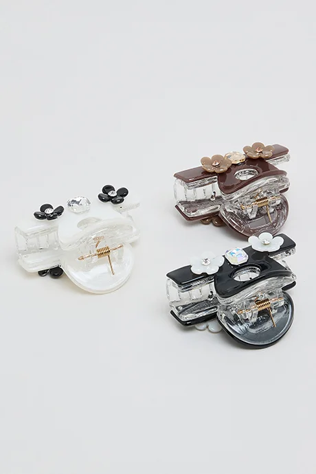 أر أند بي 3 Piece Embellished Claw Clips
