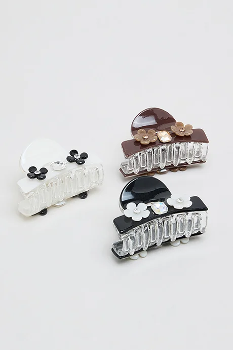 أر أند بي 3 Piece Embellished Claw Clips