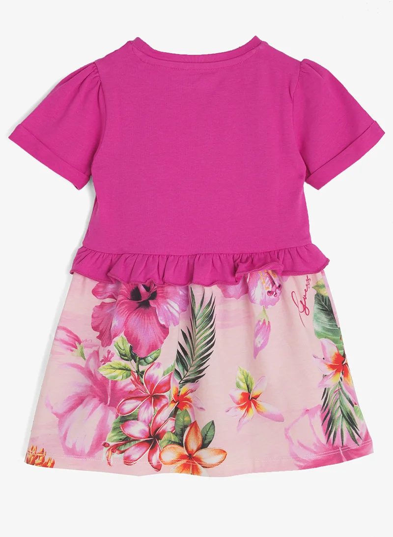 GUESS Kids Printed Short Sleeve Dress