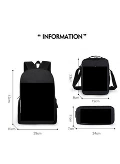 Generic Strange large capacity backpack for primary and secondary school students, shoulder bag, pencil case, backpack, men's and women's three piece set  - Image 2