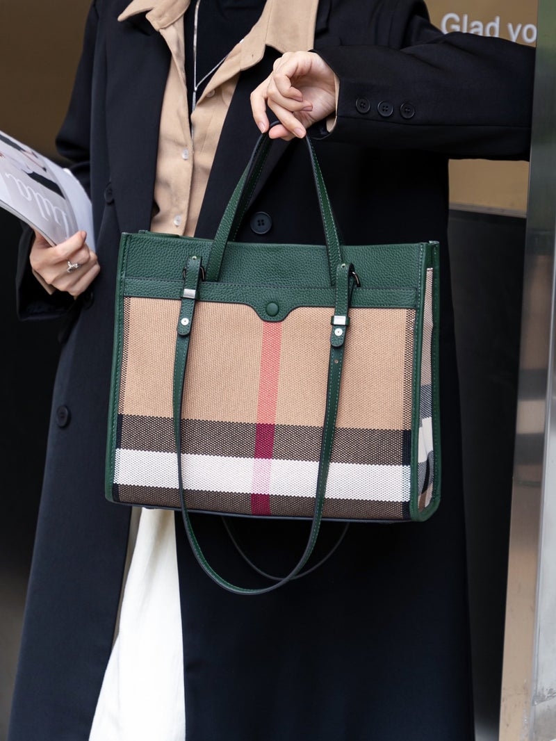 Pformed Top Layer Cowhide Tote Bag Large Capacity Women'S Bag Commuter All-Match Office Handbag Shoulder Bag - Image 2