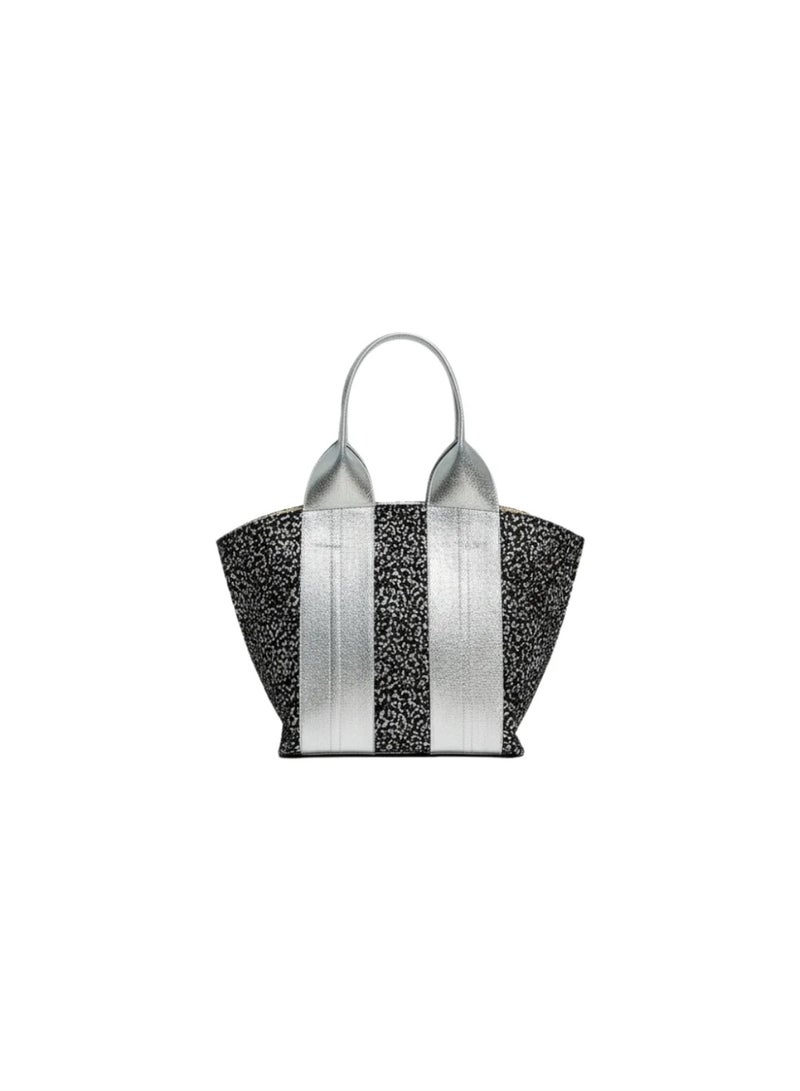 Initium Blingy Tote bag-Jeans black x silver - Image 1