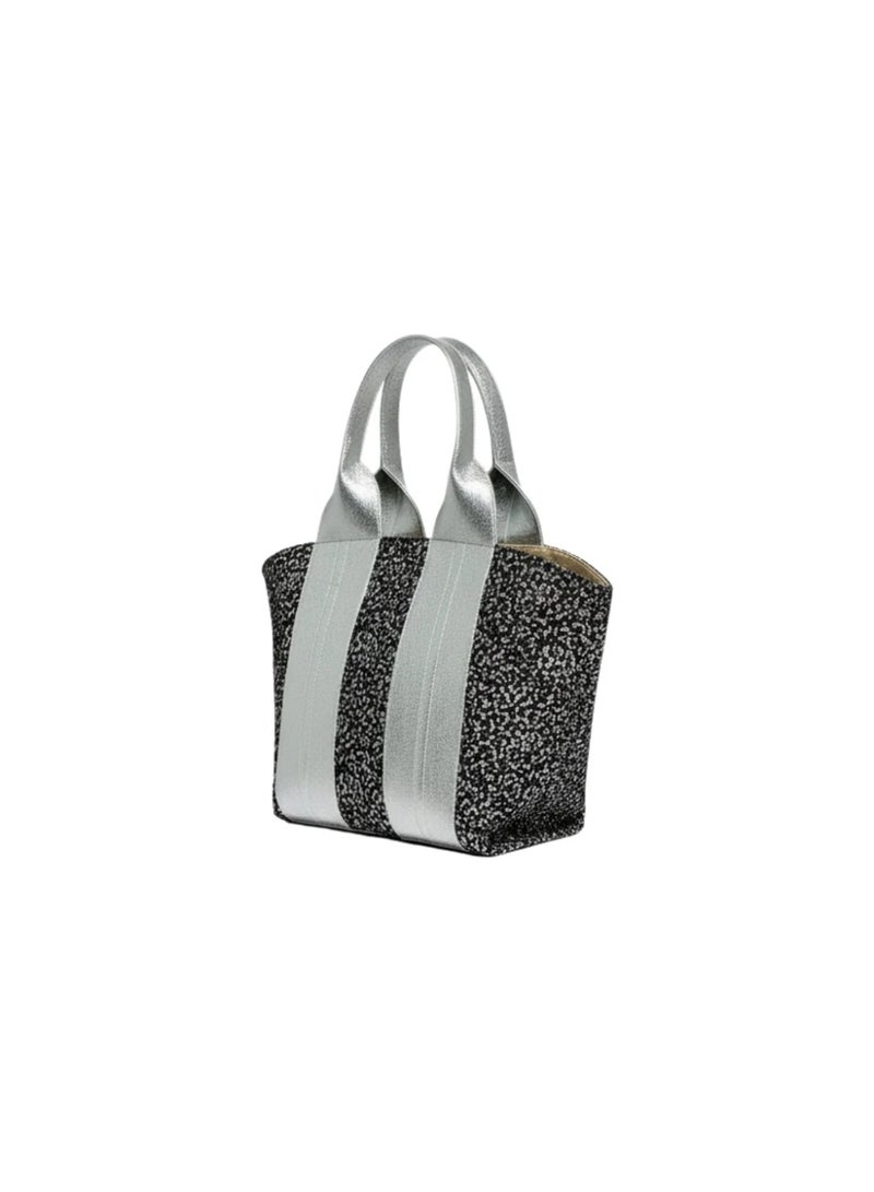 Initium Blingy Tote bag-Jeans black x silver - Image 2