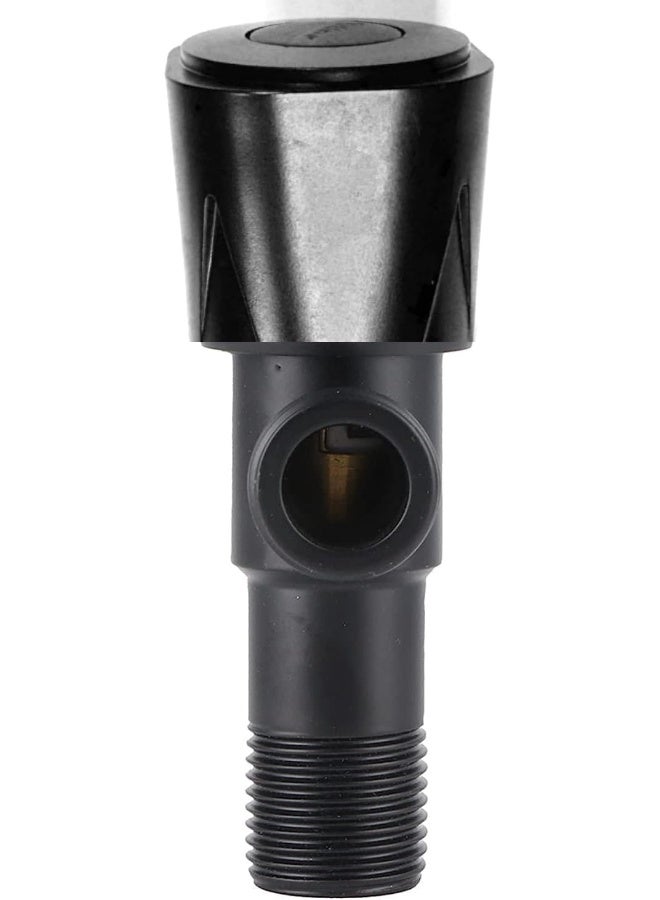 Biella Heavy Duty Angle Stop Corner Valve 1/2 Inch X Matte Black With Teflon Tape Single Handle Shut Off Water Control For Shower Toilet And Bidet - Image 3