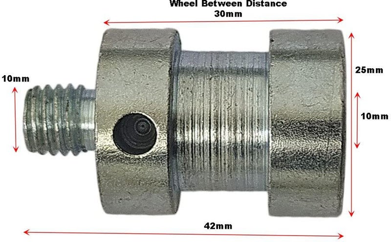 Dumdaar Angle Grinder Double Wheel Adaptor/Nut/Attachment for Using Two Blades, Cuts 1"(25mm) Gap Like Wall Chaser M10 Thread (4"-100mm) - Image 5