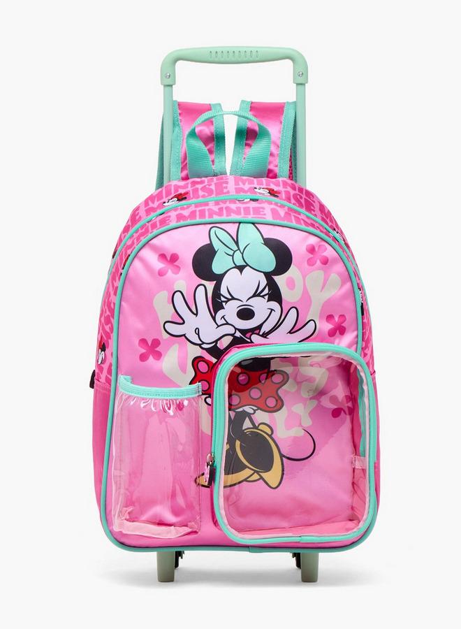 Disney Minnie Mouse Print 3-Piece School Trolley Bag Set For Girls 8-13 Years With Lunch Box - Image 4