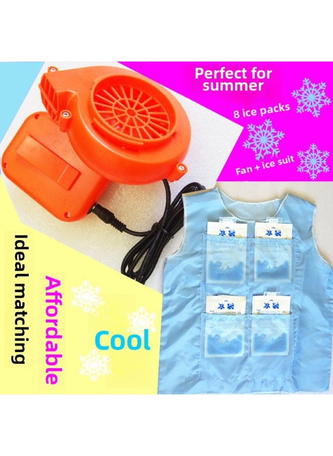 Generic - Cooling Ice Clothing Cartoon Doll Clothing Special Vapor Small Fan Summer Outdoor High Temperature Protection Vest-Color:Cooling Fan-Height:Default - Image 1