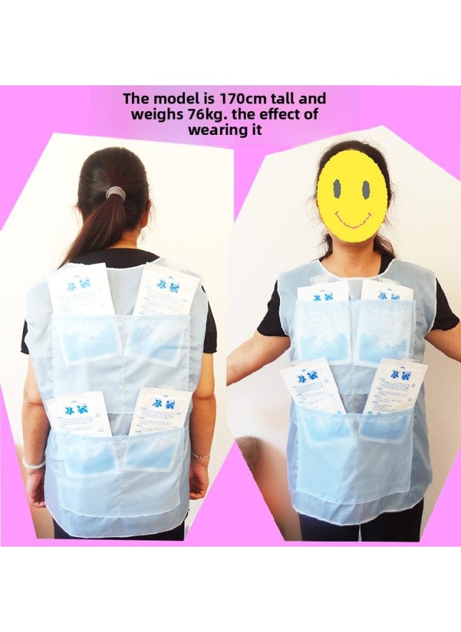 Generic - Cooling Ice Clothing Cartoon Doll Clothing Special Vapor Small Fan Summer Outdoor High Temperature Protection Vest-Color:Cooling Fan-Height:Default - Image 1