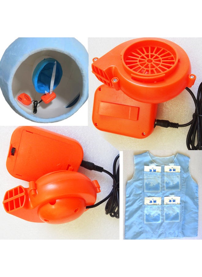 Generic - Cooling Ice Clothing Cartoon Doll Clothing Special Vapor Small Fan Summer Outdoor High Temperature Protection Vest-Color:Cooling Fan-Height:Default - Image 1