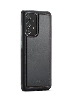 JEEHOOD CaseMe Phone Case Compatible with Samsung Galaxy A52 4G/5G A52S Luxury PU Leather Back Cover Cover Compatible with Samsung Galaxy A52 4G/5G A52S -Black  - Image 2