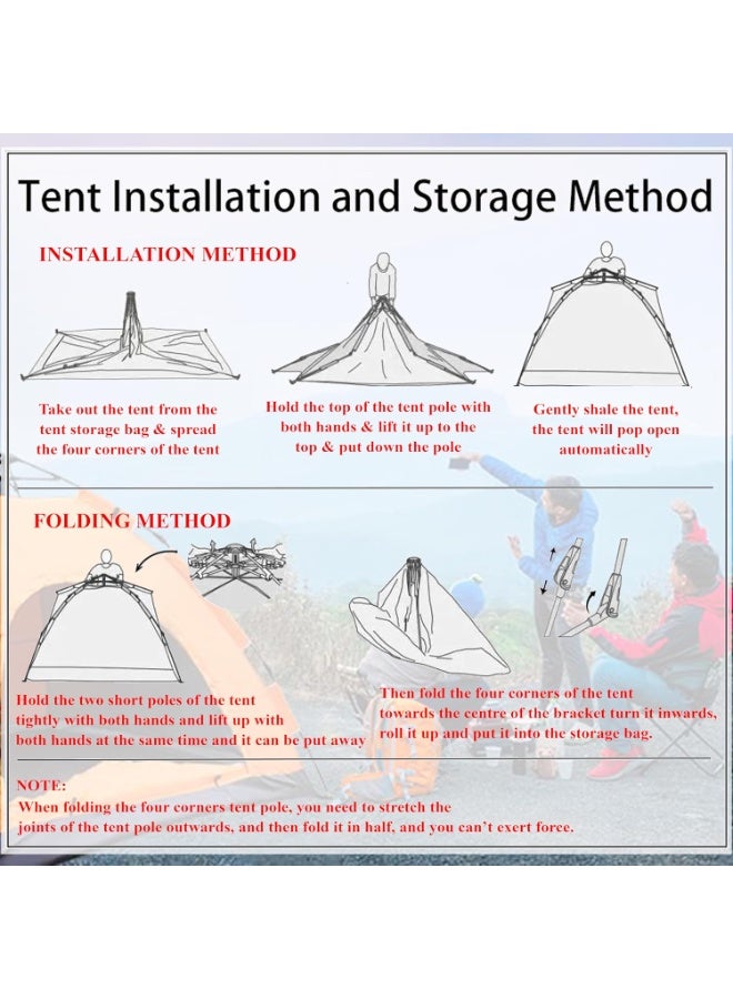 Earss Camping Tent – Automatic Easy Opening, Instant Pop Up Model – UV Protection Lightweight Portable Outdoor Sun Shade for Hiking, Picnic, Fishing & Beach - Image 3