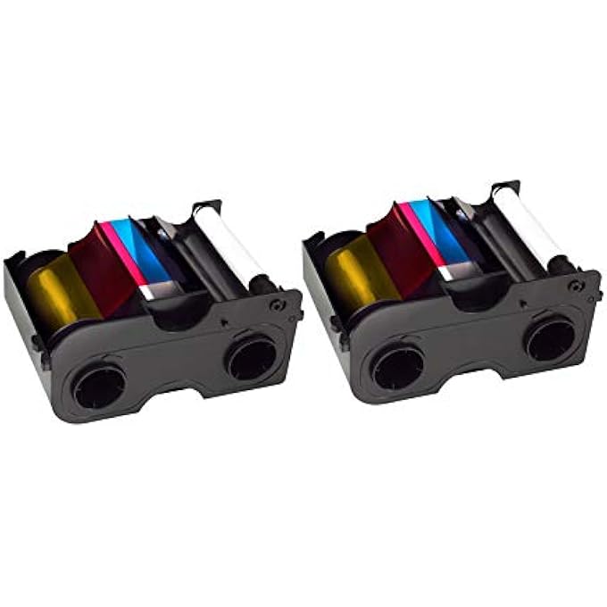 2 X FARGO 45000 COLOR RIBBON - YMCKO - 250 PRINTS SOFTWARE DEMO - Image 1