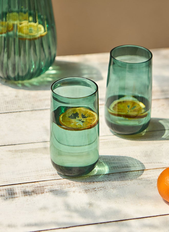 Chumbak Cove Glass Tumblers Gift Set - Set of 2 | 580 ml - Image 1