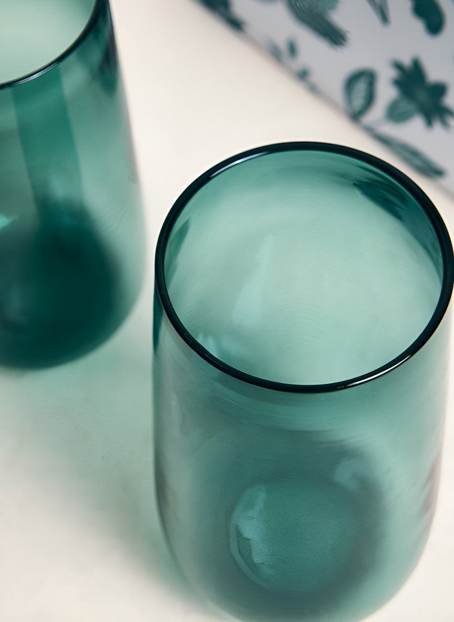 Chumbak Cove Glass Tumblers Gift Set - Set of 2 | 580 ml - Image 5