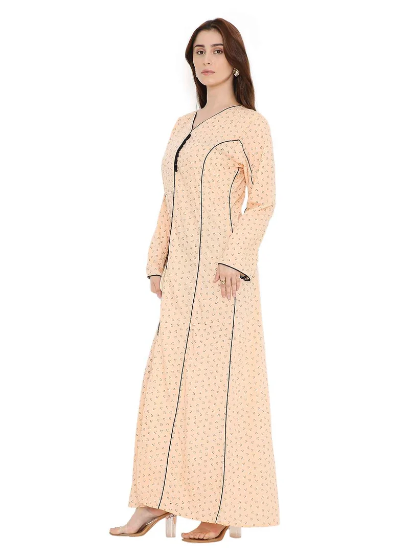 HANA & SARA LONG TINY PRINT MODEST ARABIC KAFTAN JALABIYA DRESSES