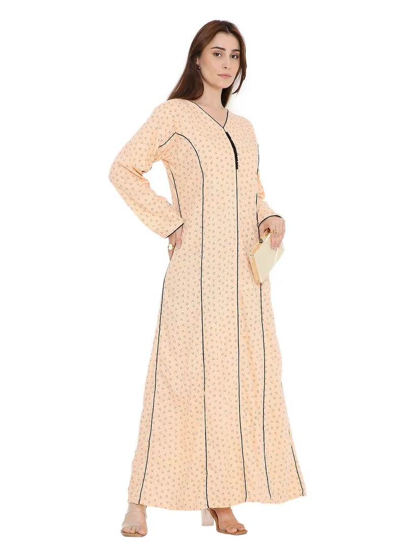 HANA & SARA LONG TINY PRINT MODEST ARABIC KAFTAN JALABIYA DRESSES