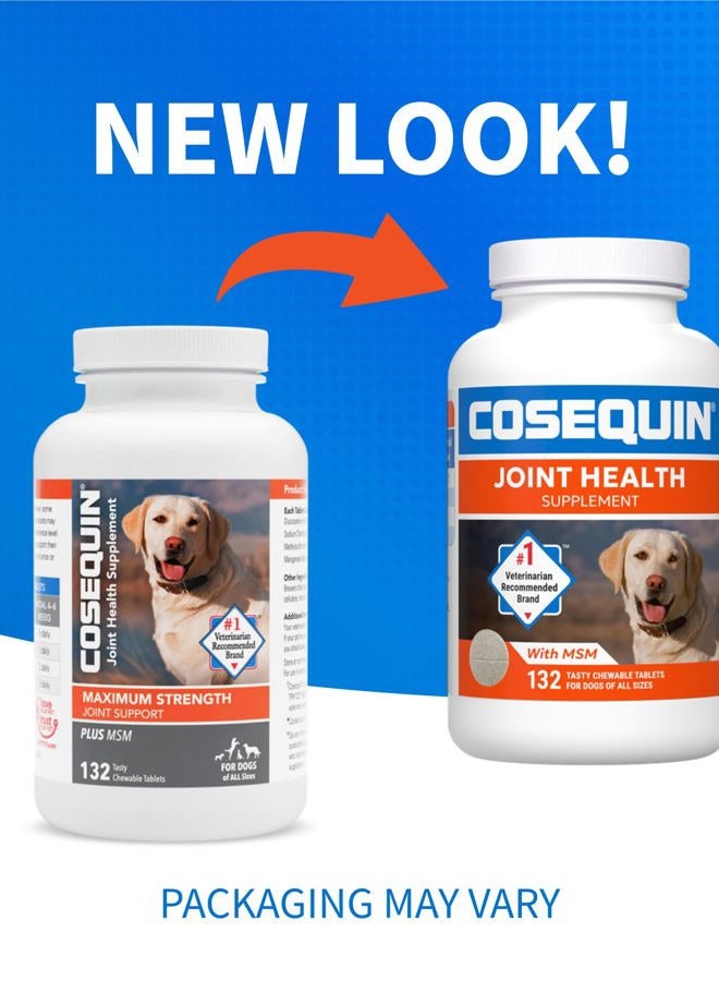 Nutramax Laboratories Nutramax Cosequin for Dogs Joint Health Supplement, Contains Glucosamine for Dogs, Plus Chondroitin and MSM, Supports Healthy Joints, Chewable Tablets, 132 Count - Image 2