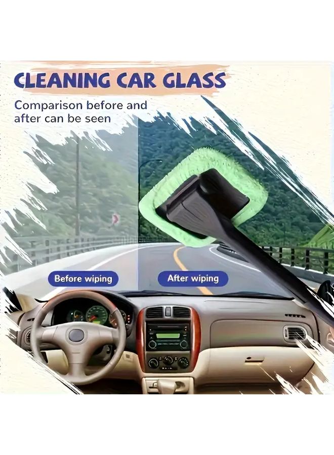 Navy Blue Car Window Cleaning Kit Long Handle Internal External Glass Cleaning Tools Essential For Car Maintenance - Image 4