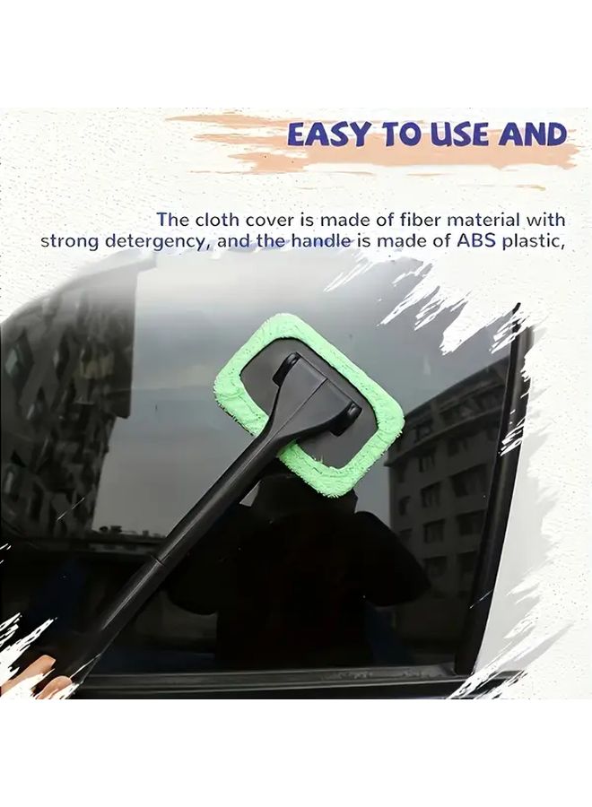 Navy Blue Car Window Cleaning Kit Long Handle Internal External Glass Cleaning Tools Essential For Car Maintenance - Image 5