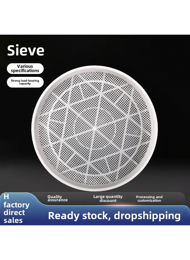 Sieve Mesh Gardening Sieve Large Sieve Sample Sieve Sand Stone Filter Household Plastic Round Industrial Sieve-Specifications:Galvanized Iron  52cm Iron Sieve