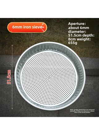 Sieve Mesh Gardening Sieve Large Sieve Sample Sieve Sand Stone Filter Household Plastic Round Industrial Sieve-Specifications:Galvanized Iron  52cm Iron Sieve - pzsku/Z39DE21267E51A3DE9CF8Z/45/1746222311/b62cc26c-25c5-4f57-8097-a94d5e676e09