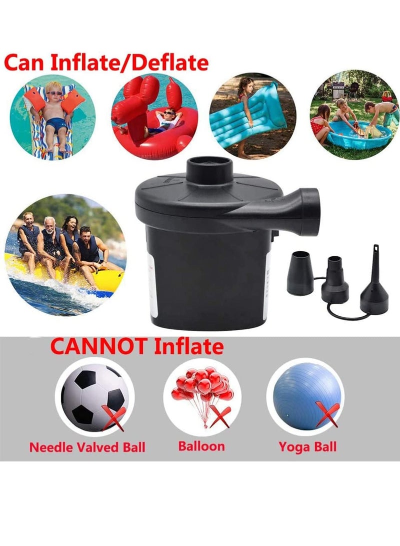 BOMPOW BOMPOW Electric Air Pump for Inflatables Air Mattress Pump Air Bed Pool Toy Raft Boat Quick Electric Pool Float Pump Black (AC Pump(130W))  - Image 3