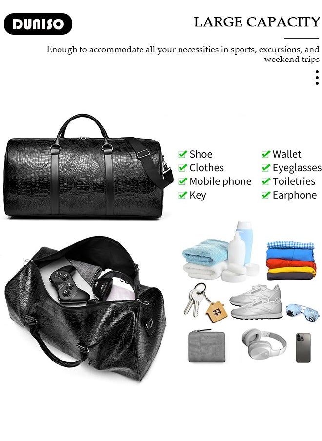 DUNISO - Travel Duffel Bag Luggage Collection Business Travel Suitcase Weekender Overnight Bag Large Carry On Airport Bag for Travel Business Trips Sports Duffel Bag Gym Sports Luggage Bags - Image 1