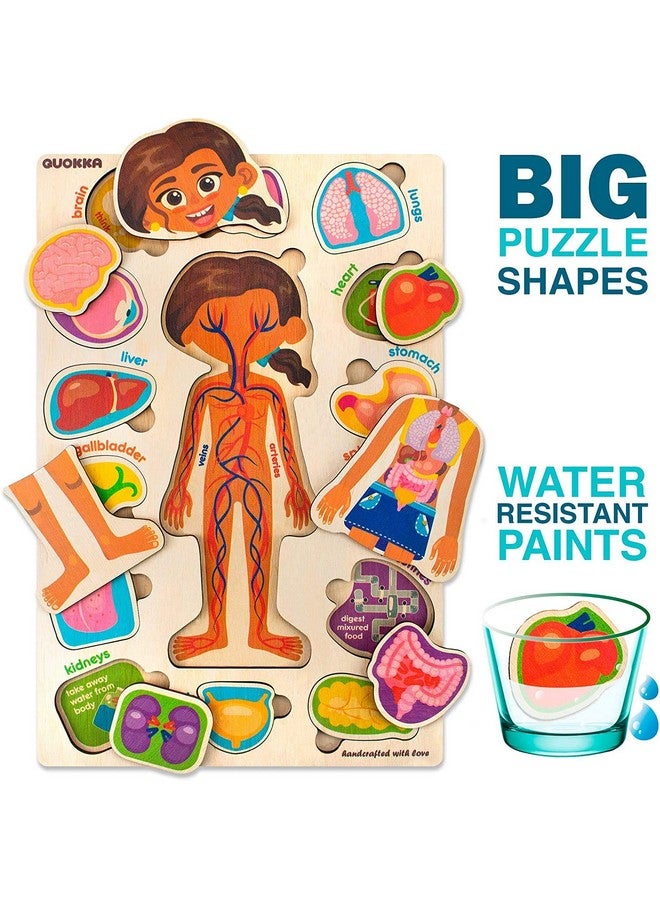 QUOKKA Puzzles for Kids - Montessori Puzzles for Toddlers 3-5 - Preschool Game Learning Human Body Parts Anatomy Skeleton - Educational Toys for Boy & Girl - Image 3