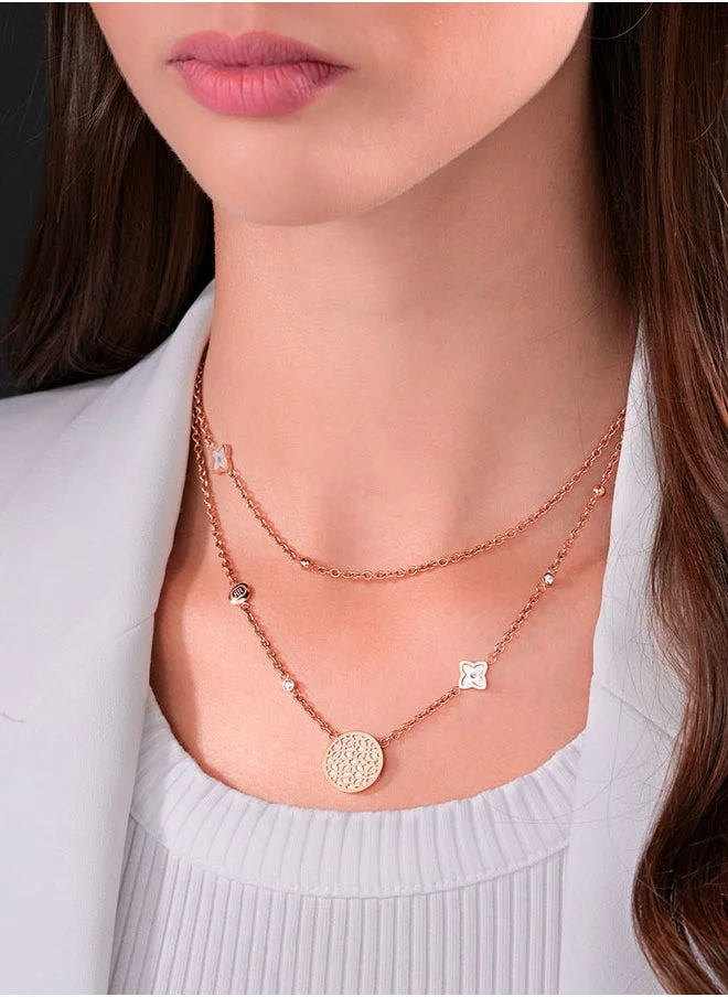 شيروتي 1881 Arabesque.4 Rosegold Beautiful and Feminine Necklace for Women