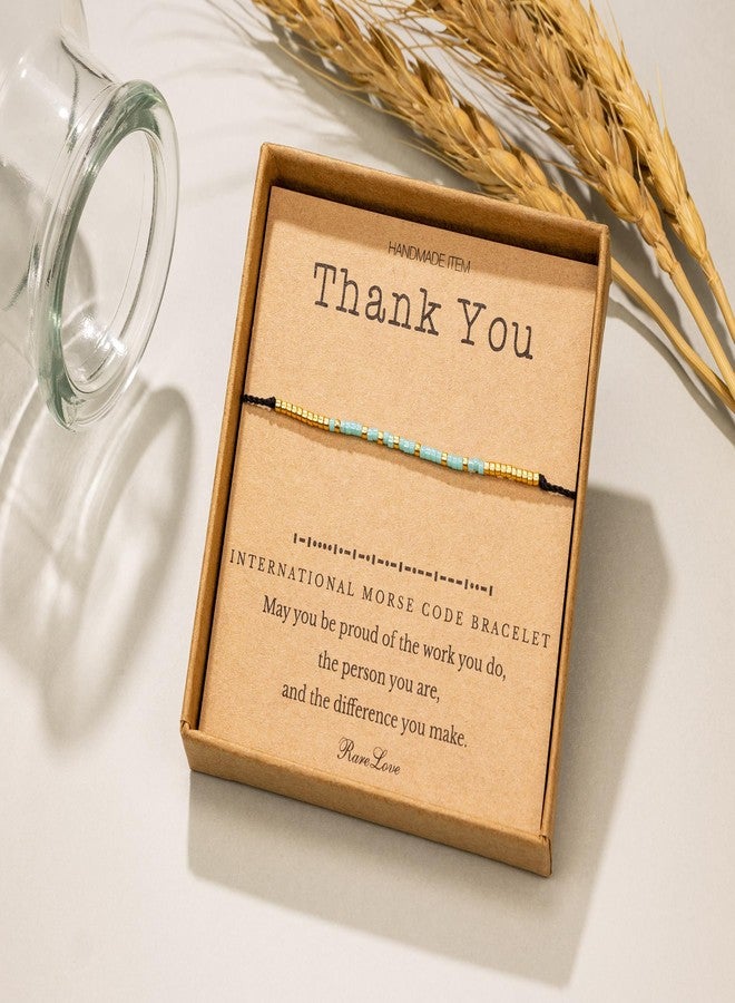 RareLove Coworker Retirement Gifts for Women,Thank You Morse Code Beaded Bracelet,2025 Inspirational Appreciation Leaving Job Farewell Gifts for Coworkers,Waterproof Secret Message Bracelets Tiny Pony Seed - Image 2