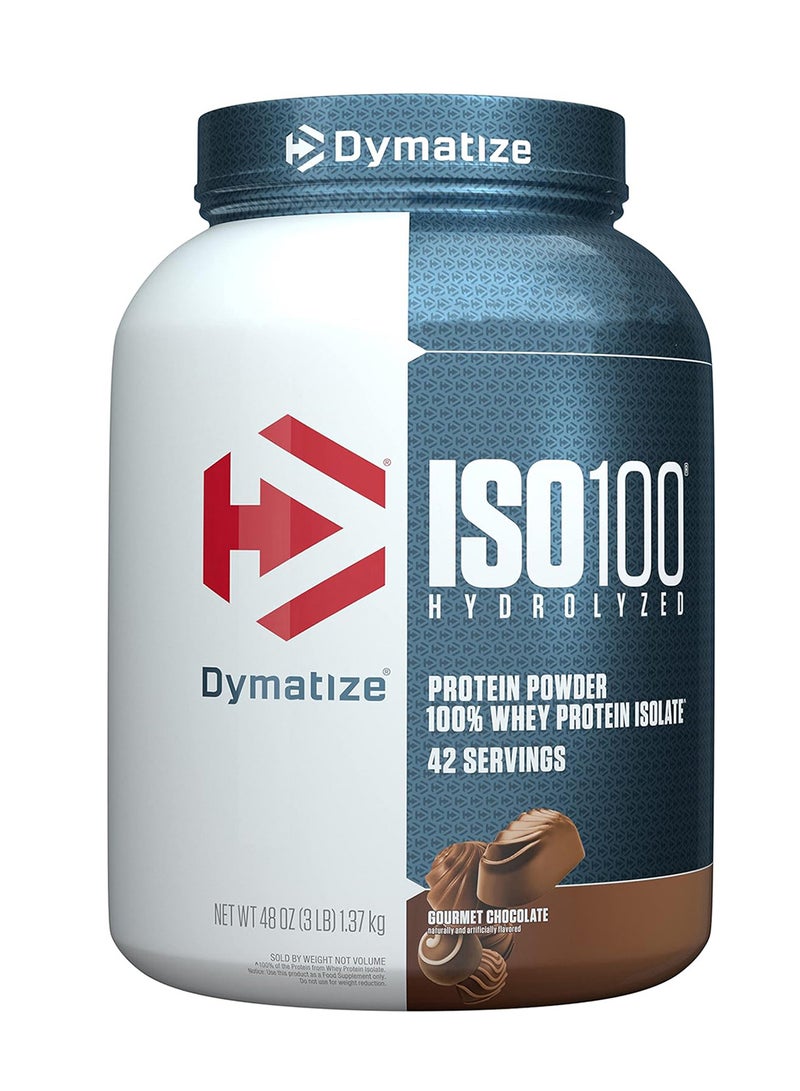 ديماتيز مسحوق بروتين متحلل مائياً من ISO 100 - شوكولاتة جورميه - Image 1