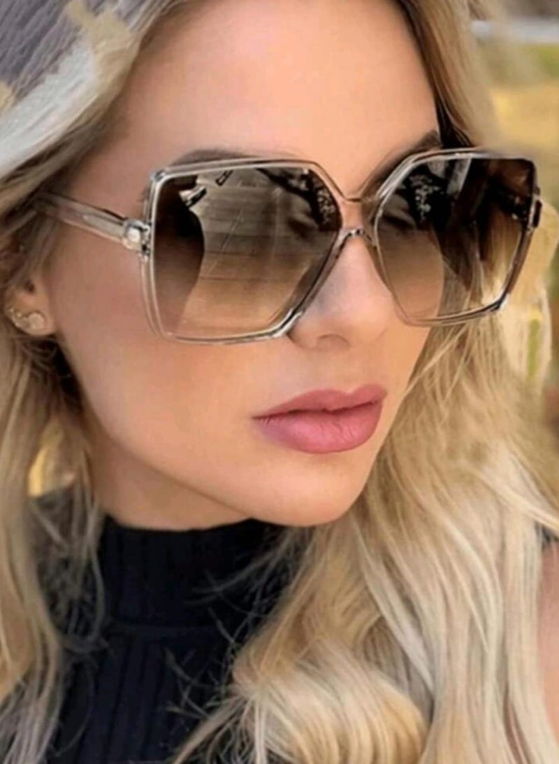 Shein Cute 1pc New Fashion Large Frame Trendy Round Face Glasses Shades - Image 1
