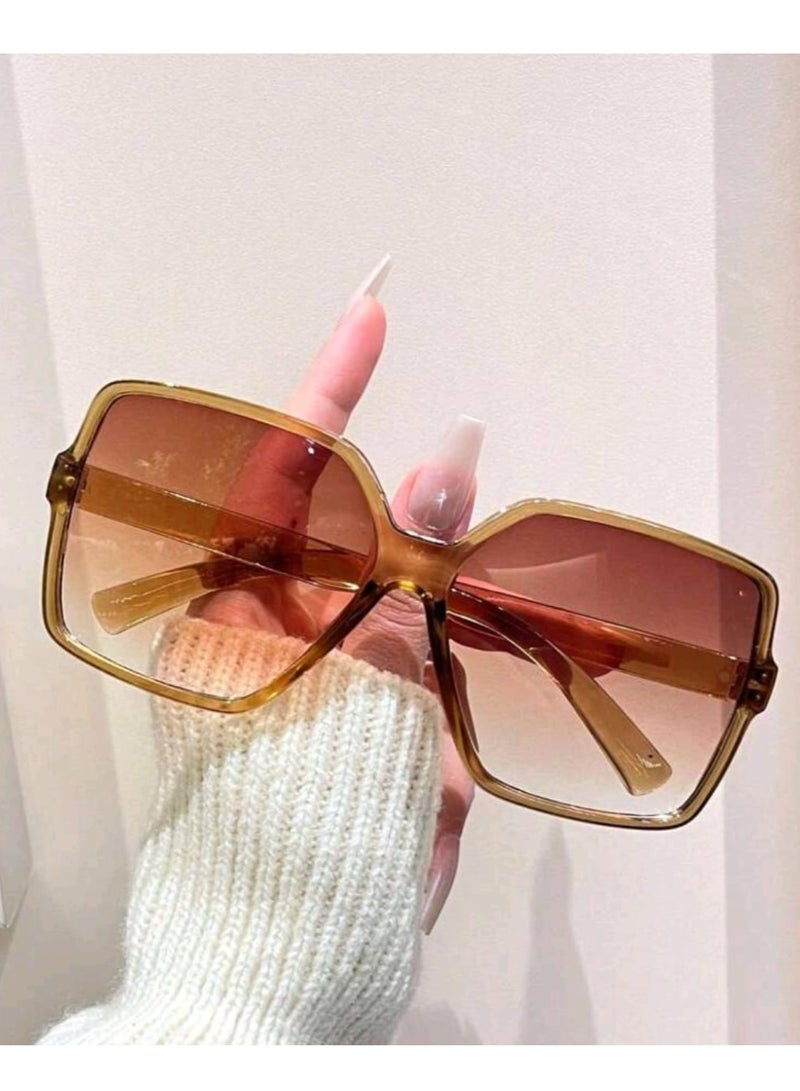 Shein Cute 1pc New Fashion Large Frame Trendy Round Face Glasses Shades - Image 3