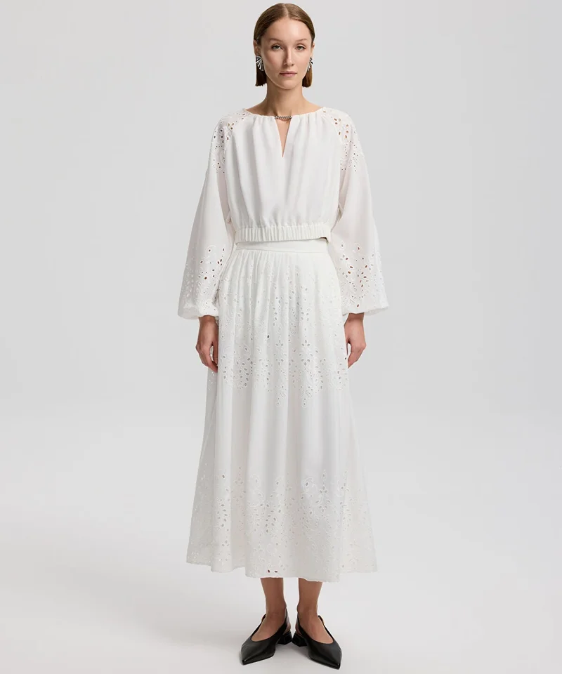 ابيكول Broderie Anglaise Blouse